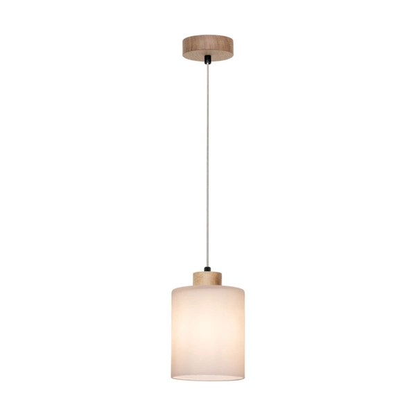 Zefir Hanging Lamp 1xE27 Max.60W Oiled Oak/Transparent PVC/White 111860174