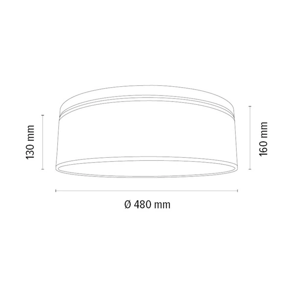 Lobos Ceiling Lamp Incl. 1xLED Integrated 1650lm 2700K 18W Stained Pine Brown/Multicolor Wallpaper Shade 4015111011167