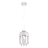 Lampa Wisząca Amaretto 1xE27 Max.60W Biały Metal/PVC/Szkło Biało-Przezroczyste 15800102