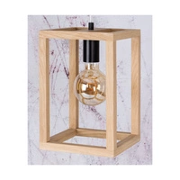 Lampa Wisząca Kago 1xE27 Max.60W Dąb Olejowany/Czarny Metal/Przezroczysty Kabel PCV 61540174