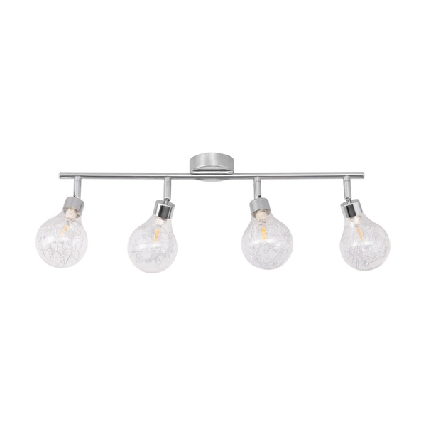 Lampa BULBS listwa sufitowa 4pkt żarówki metalowo - szklane 2507428