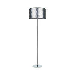 Maxima Floor Lamp 1xE27 Max.60W Chrome Metal/Transparent PVC Cable/Silver Fabric Shade