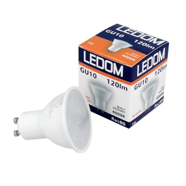 LEDOM GU10 220-240V 1W 120lm 4000K light bulb