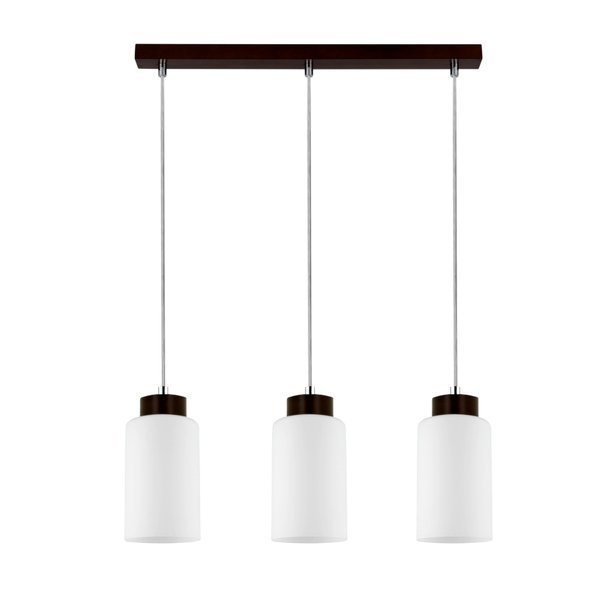 Bosco Pendant Lamp 3xE27 Max.60W Walnut/Transparent/White