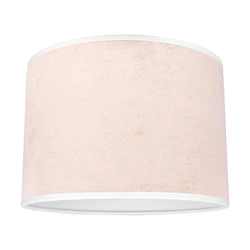 Lampshade Cylinder E27 H30 White Velvet