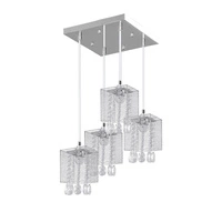 Gracja Pendant Lamp 4xE27 Max.60W Chrome Metal/Transparent PVC Cable/Transparent Glass 8171428