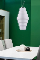 Lampa wisząca Britt 1xE27 Max.60W Chromowany metal/białe szkło 1670128