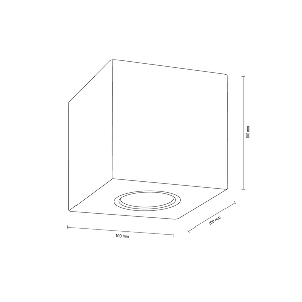 Wooddream Square Ceiling Lamp 1xGU10 Max.6W Walnut Beech Wood 2076176