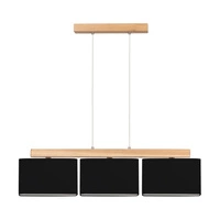 Cadre Pendant Lamp 3xE27 Max.25W Oiled Oak/Transparent PVC/Black 875410374