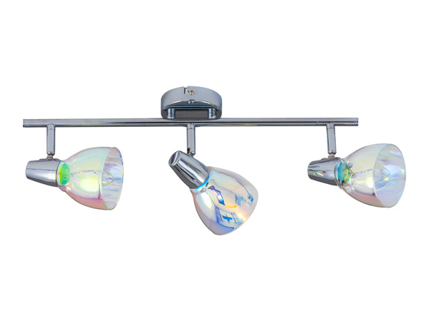 Kora Ceiling Lamp 3xE14 Max.40W Chrome Metal/Multicolor Glass