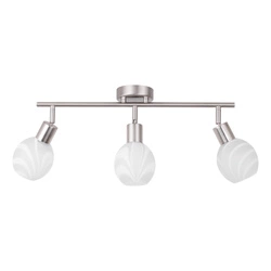 Sara Ceiling Lamp 3xE14 Max.40W Satin Metal/White Glass 2841032