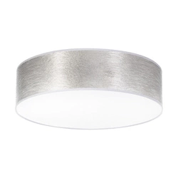 Nevoa Ceiling Lamp 4xE27 Max.25W White Metal/Silver Fabric Shade 47934802