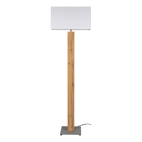 Milano Lampa Podłogowa 1xE27 Max.60W Szary/Okleina Dąb/Transparentny PVC/Biały 660219187