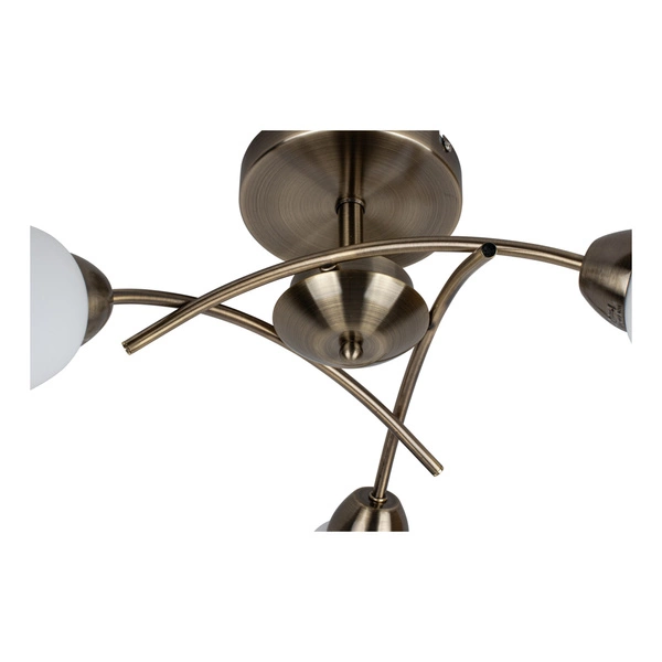 Lampa Sufitowa Viletta 3xE27 Max.60W Patyna Metal/Białe Szkło 8141311