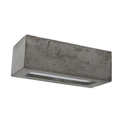 Block Wall Lamp 1xE27 Max.40W Gray Concrete/Frosted Glass 8971136