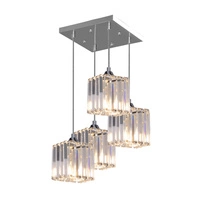 Lampa Wisząca Casina 4xE27 Max.60W Chrom Metal/Przezroczysty Kryształ 8181428