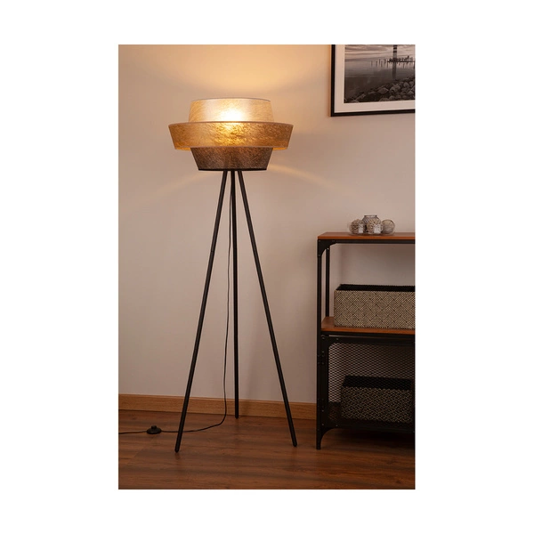 Nevoa Floor Lamp 1xE27 Max.40W Black/Black-Gold-Silver 12610104