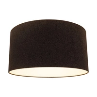 Lampshade Cylinder E27 H30 Black Cotton Fabric A0274
