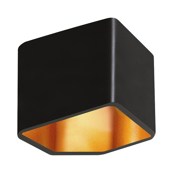 Space Wall Lamp 1xLED Integrated 140lm 2600K 6W Black Metal/Gold Metal