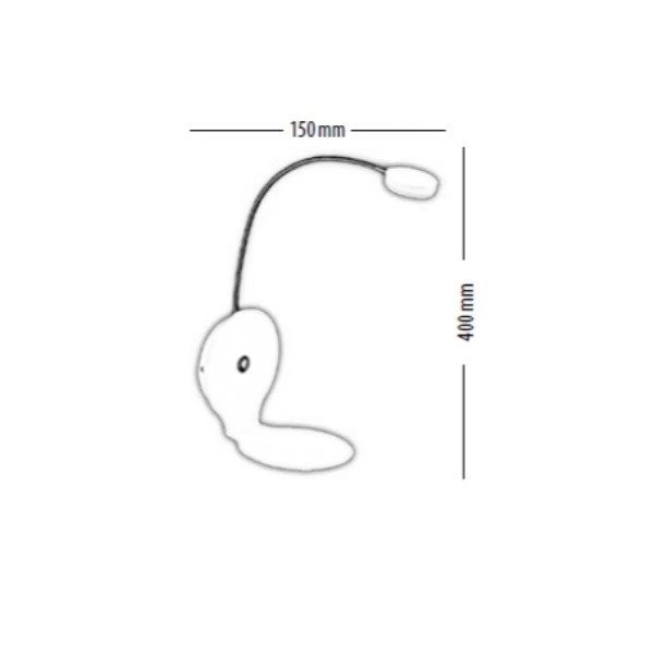 Lampa ścienna ARLES biała z małą okrągłą półką 5850102