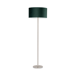 Scarlett Floor Lamp 1xE27 Max.60W Satin Metal/Transparent PVC Cable/Green Velvet Shade