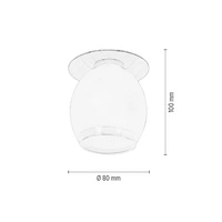 Cristaldream Ceiling Lamp Incl. 1xG9 Max.28W Chrome Metal/White Glass/Transparent Glass 5191001