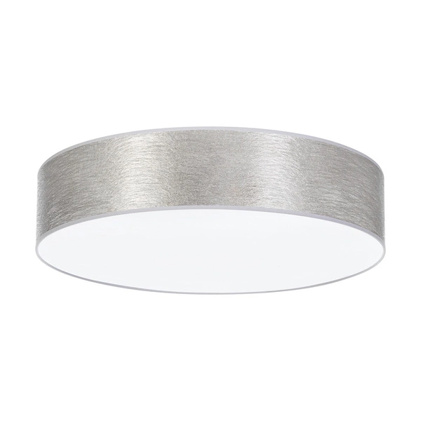 Nevoa Ceiling Lamp 4xE27 Max.25W White Metal/Silver Fabric Shade 47935802