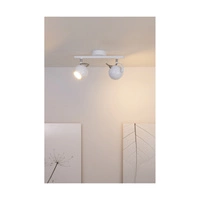 Lampa Sufitowa Lea 2xGU10 Max.50W Chrom Metal/Biały Metal 5019202