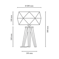 Lampa stołowa Finja 1xE27 maks. 60W Dąb olejowany/Antracytowy kabel z tkaniny/Klosz z brązowej tkaniny 6833174
