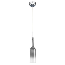 Bottle Pendant Lamp Incl. 1xLED Integrated 285lm 3000K 3W Chrome Metal/Transparent PVC Cable/Transparent Glass 1185128