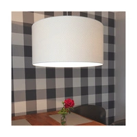 Leila Pendant Lamp 1xE27 Max.60W Chrome Metal/Transparent PVC Cable/Multicolor Paper+PCV Shade with Doots pattern 3564028