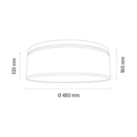 Lampa sufitowa Josefina w zestawie 1xLED zintegrowany 1650lm 2700K 18W barwiona sosna na orzechu/wielokolorowa tapeta 4015610910492
