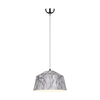 Natura Pendant Lamp 1xE27 Max.60W Chrome Metal/White PVC Cable/Gray-White Metal 9802128