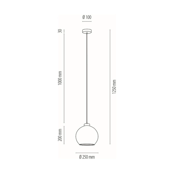Laguna Wood Lampa Wisząca 1xE27 Max.60W Dąb Olejowany/Transparentny PVC/Transparentny 18720174