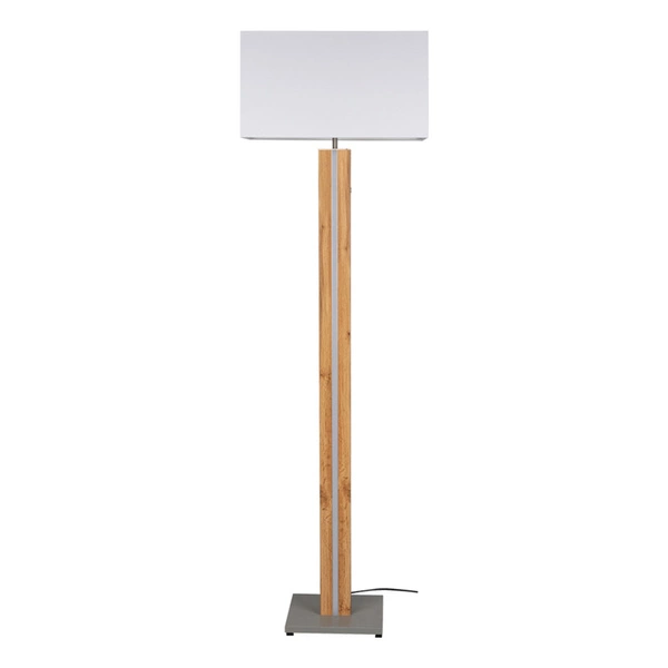 Flame Floor Lamp 1xE27 Max.60W, 1xLED 12V Integrated 16W Gray/Oak veneer/Transparent PVC/White Touch Dimmer 620119187