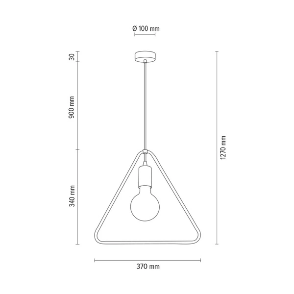 Drewniana lampa wisząca Carsten 1xE27 Max.60W Dąb olejowany/Czarny metal/Czarny kabel z tkaniny 1652174