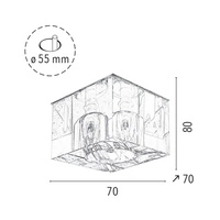 Cristaldream Set of Downlights Incl. 5xG4 LED 2,3W with power adapter Chrome Metal/Transparent Glass 51145001
