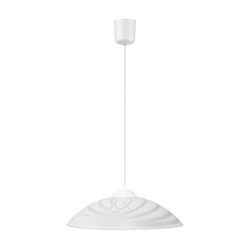 Lampa wisząca Sydney 1xE27 maks. 60W biały materiał syntetyczny/biały kabel PVC/białe szkło 4233502