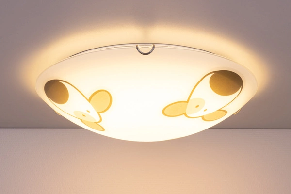 Lampa sufitowa Doggy 2xE27 Max.60W Chromowany metal/białe szkło ze wzorem psa 4584002