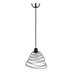 Komet Pendant Lamp 1xE27 Max.60W Chrome Metal/Black Metal/Black PVC Cable 1853104