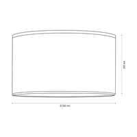 Abażur Cylinder E27 H30 Beżowa Tkanina Bawełniana A0323