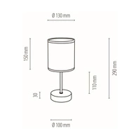 Espacio Lampa Stołowa 1xE27 Max.25W Dąb Olejowany/Czarny/Multikolor 77748974