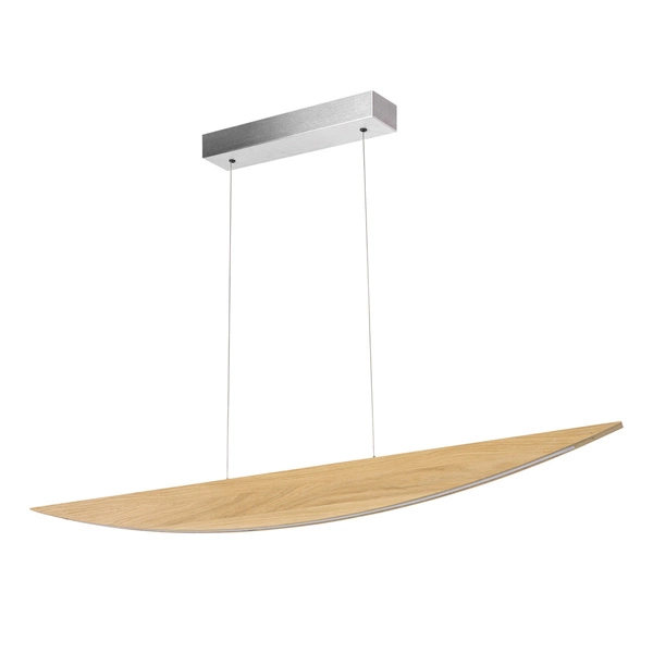 Dubai Pendant Lamp 1xLED 24V Int.14W Matte Nickel/Oiled Oak with Touch Dimmer/Rollizug 1017401400000