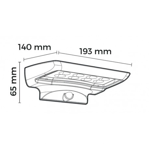 TIGRE solar wall lamp black CS1060350