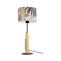 Hoja Table Lamp 1xE27 Max.60W Black/Oiled Oak //Multicolor 862479104