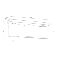 Jenta Ceiling Lamp 3xE27 Max.25W Oiled Oak/White 8512374