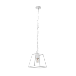 Amata Pendant Lamp 1xE27 Max.60W White Metal/Transparent Glass 1370102