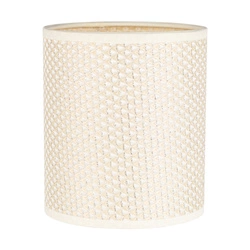 Cylinder lampshade 1xE27 H20 Cream With Silver Thread FI130 H150 A1527