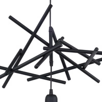 Lampa wisząca Glenn 1xE27 Max.60W Czarny metal/czarny kabel PVC 9222104