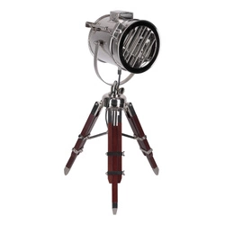 Movie Table Lamp 1xE27 Max.60W Aluminum Metal/Wenge Wood 1223127